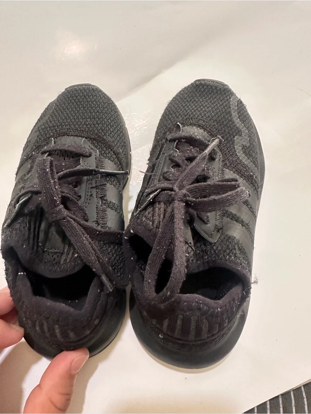 adidas Black Kids Lace-Up Athletic Sneakers
